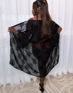 Beach-Kimono Leaf black*SugarShape Online