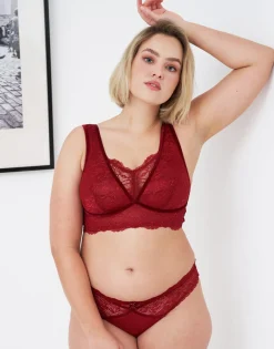 Bralette Eliana Velvet burgundy*SugarShape Hot