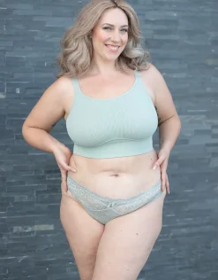 Brazilian-Slip Eliana Satin sagegrey*SugarShape Outlet