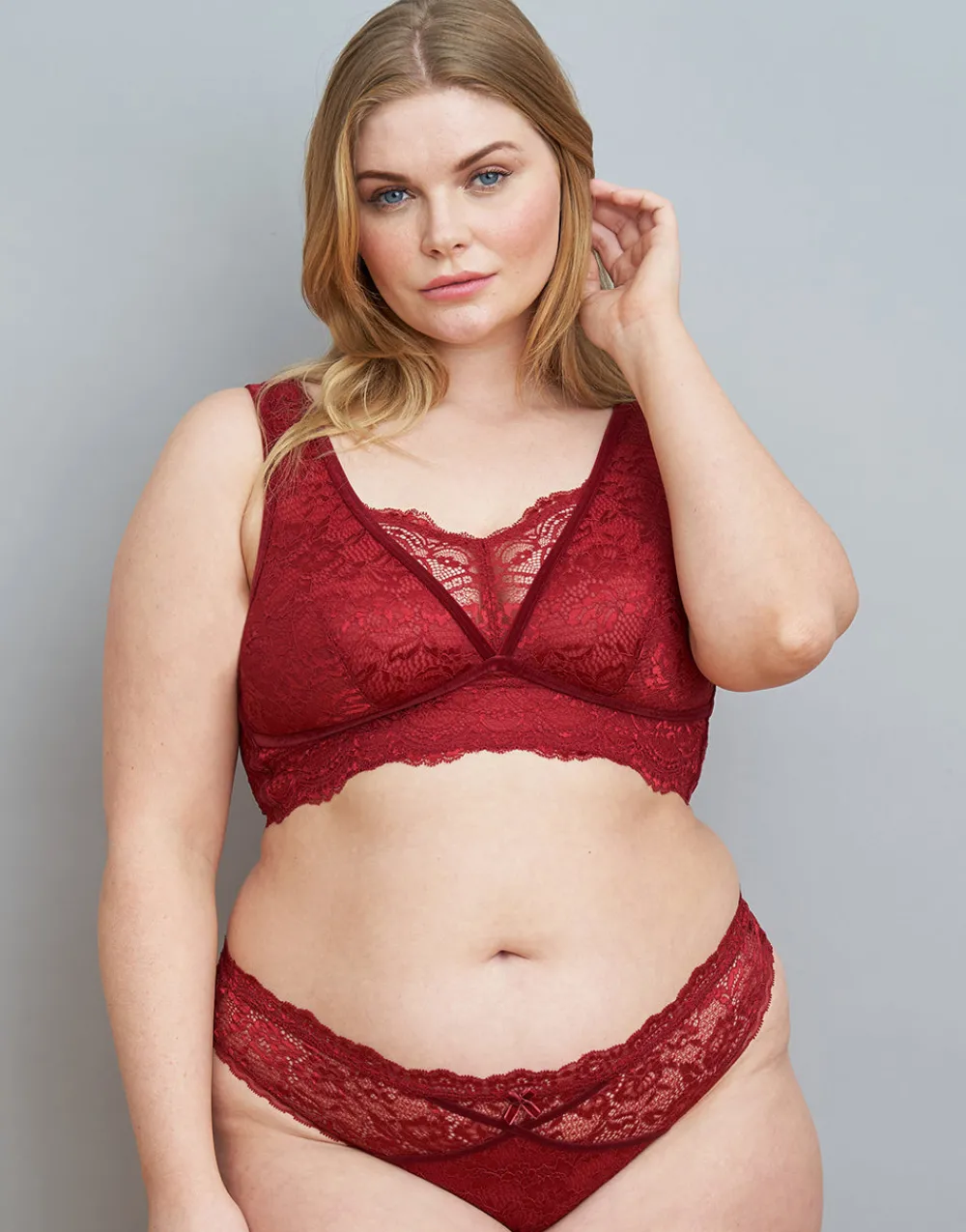 Brazilian-Slip Eliana Velvet burgundy*SugarShape New