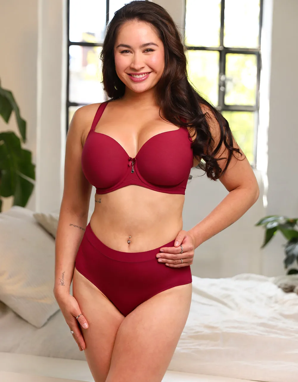 High-Panty Cozy Basic bordeaux*SugarShape Online
