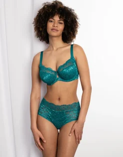 High-Panty Eliana Satin emerald*SugarShape Clearance