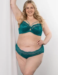 High-Panty Eliana Satin emerald*SugarShape Clearance