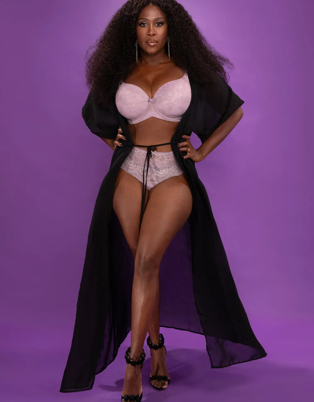 High-Panty Lace Basic violetgrey*SugarShape New