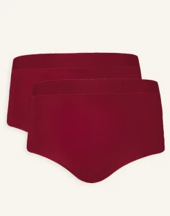 High-Waist-Panty-Set 2x Cozy Basic bordeaux*SugarShape New