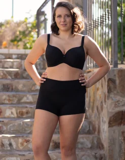 High-Waist-Shorts Basic black*SugarShape Online