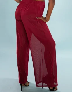 Hose Sheer transparent bordeaux*SugarShape Clearance