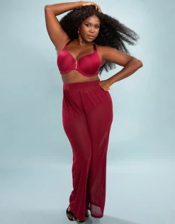 Hose Sheer transparent bordeaux*SugarShape Clearance