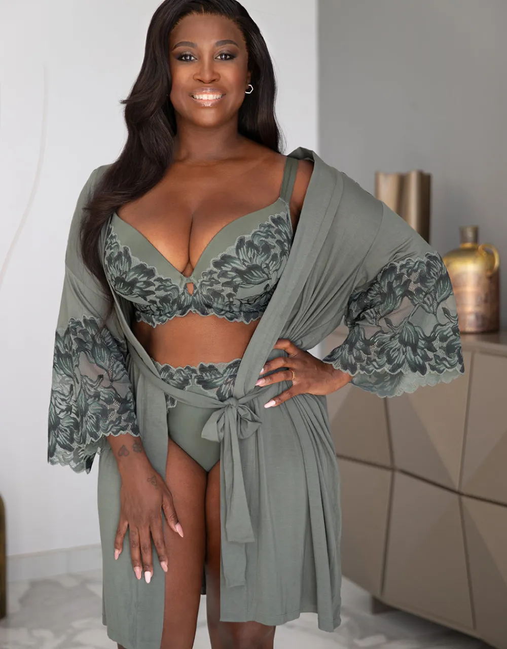 Kimono Cha-Cha-Cha olive*SugarShape Sale