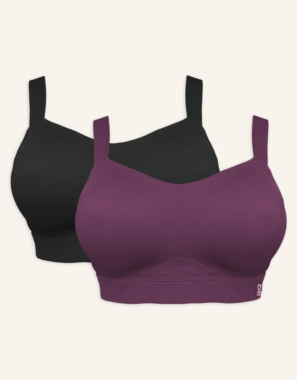 Sport-BH-Set 2x Jive black/cassis*SugarShape Outlet