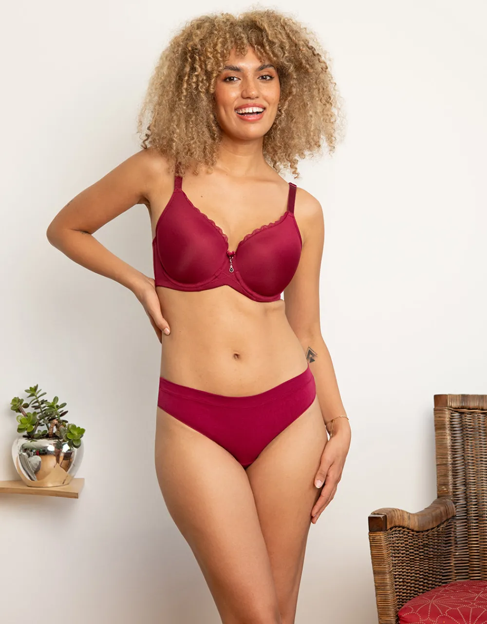 String Cotton Basic bordeaux*SugarShape Hot